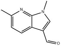 1,6-二甲基-1H-吡咯并[2,3-B]吡啶-3-甲醛 结构式