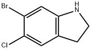 6-溴-5-氯吲哚啉 结构式