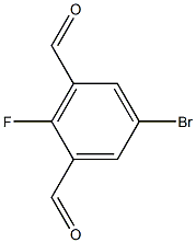 5-溴-2-氟-1,3-苯二甲醛 结构式