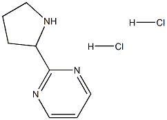 2-(2-吡咯烷基)嘧啶二盐酸盐 结构式