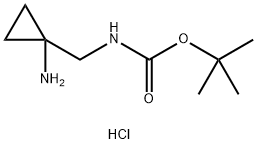 (1-氨基-环丙甲基)氨基甲叔丁酯盐酸盐 结构式