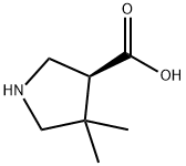 (3S)-4,4-Dimethyl-pyrrolidine-3-carboxylic acid 结构式