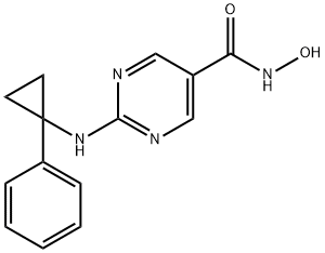 N-羟基-2-[(1-苯基环丙基)氨基]-5-嘧啶甲酰胺 结构式