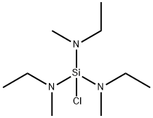 三(乙基甲基胺基)氯硅烷 结构式