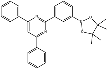 4,6-二苯基-2-(3-(硼酸频哪醇酯)苯基)嘧啶 结构式