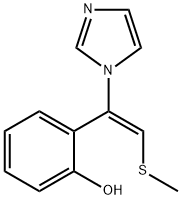 (E)-1-[2-甲巯基-1-[2-羟基苯基]乙烯基]-1H-咪唑 结构式