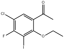 1-(5-氯-2-乙氧基-4-氟-3-碘苯基)乙酮 结构式