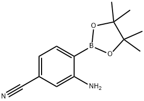 2-氨基-4-氰基苯硼酸频哪醇酯 结构式
