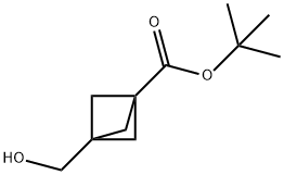 3-(羟甲基)双环[1.1.1]戊烷-1-羧酸叔丁酯 结构式