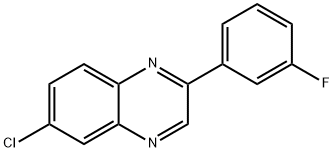 6-Chloro-2-(3-fluorophenyl)quinoxaline 结构式