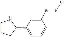 (S)-2-(3-溴苯基)吡咯烷盐酸盐 结构式