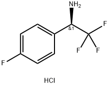 (R)2,2,2-三氟-1-(4-氟苯基)乙胺盐酸盐 结构式