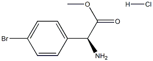 (S)-2-氨基-2-(4-溴苯基)乙酸甲酯盐酸盐 结构式