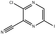3-Chloro-6-iodo-pyrazine-2-carbonitrile 结构式