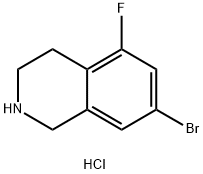 7-溴-5-氟-1,2,3,4-四氢异喹啉盐酸盐 结构式