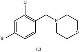 4-[(溴-2-氯苯基)甲基]吗啉盐酸盐 结构式