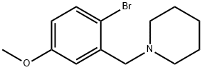 1-[(2-溴-5-甲氧基苯基)甲基]哌啶 结构式