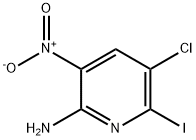 2-氨基-3-硝基-5-碘-6-氯吡啶 结构式