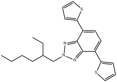 2-异辛基-4,7-双(噻吩-2-基)苯并[D][1,2,3]三氮唑 结构式