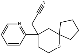 2-(9-(吡啶-2-基)-6-氧杂螺[4.5]癸烷-9-基)乙腈 结构式