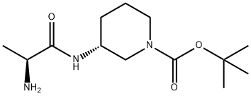 (R)-3-((S)-2-Amino-propionylamino)-piperidine-1-carboxylic acid tert-butyl ester 结构式