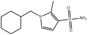 1-(Cyclohexylmethyl)-2-methyl-1H-pyrrole-3-sulfonamide 结构式