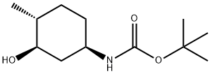 ((1R,3R,4R)-3-羟基-4-甲基环己基)氨基甲酸叔丁酯 结构式
