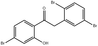 1-(4-溴-2-羟基苯基)-2-(2,5-二溴苯基)乙烷-1-酮 结构式