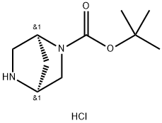 (1S,4S)-2,5-二氮杂双环[2.2.1]庚烷-2-羧酸叔丁酯盐酸盐 结构式
