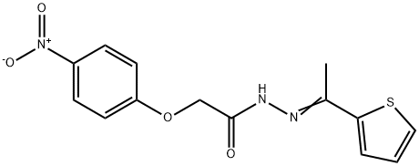 2-(4-nitrophenoxy)-N'-[1-(2-thienyl)ethylidene]acetohydrazide 结构式