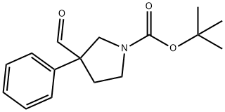 1-Boc-3-formyl-3-phenyl-pyrrolidine 结构式