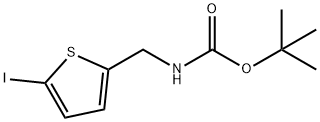 N-(5-碘-噻吩-2-基甲基)氨基甲酸叔丁酯 结构式