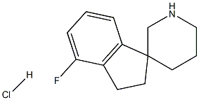 4-氟-2,3-二氢螺[茚-1,-1,3'-哌啶]盐酸盐 结构式