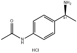 (S)-N-[4-(1-氨乙基)苯基]-乙酰胺盐酸盐 结构式