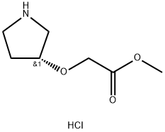 (R)-(3-吡咯烷氧基)-乙酸甲酯盐酸盐 结构式