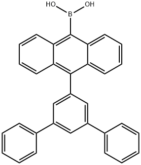 10-([1,1':3',1''-三苯基]-5'-基)蒽-9-硼酸 结构式