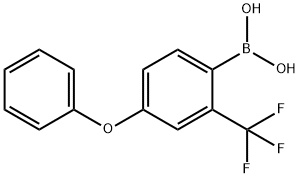 4-苯氧基-2-(三氟甲基)苯基硼酸 结构式