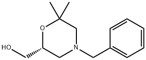 (R)-(4-苄基-6,6-二甲基吗啉-2-基)甲醇 结构式