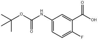 5-((叔丁氧基羰基)氨基)-2-氟苯甲酸 结构式