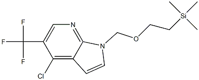 4-氯-5-(三氟甲基)-1-((2-(三甲基甲硅烷基)乙氧基)甲基)-1H-吡咯并[2,3-B]吡啶 结构式