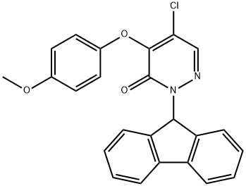 5-Chloro-2-(9H-fluoren-9-yl)-4-(4-methoxyphenoxy)-3(2H)-pyridazinone 结构式