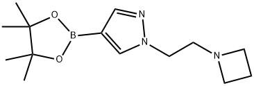 1-[2-(氮杂环丁烷-1-基)乙基]-4-(四甲基-1,3,2-二氧硼杂环戊烷-2-基)-1H-吡唑 结构式