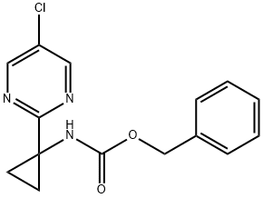 (1-(5-氯嘧啶-2-基)环丙基)氨基甲酸苄酯 结构式