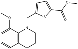 methyl 5-((8-methoxy-3,4-dihydroquinolin-1(2H)-yl)methyl)thiophene-2-carboxylate 结构式