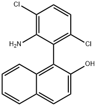 1-(2-Amino-3,6-dichlorophenyl)naphthalen-2-ol 结构式