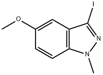 3-Iodo-5-methoxy-1-methyl-1H-indazole 结构式