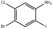 4-Bromo-5-chloro-2-iodo-phenylamine 结构式