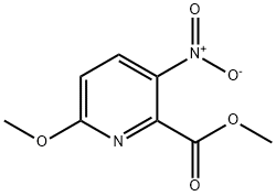 3-硝基-6-甲氧基吡啶-2-甲酸甲酯 结构式