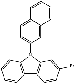 2-溴-9-(2-萘基)-9<I>H</I>-咔唑 结构式
