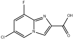 6-Chloro-8-fluoro-imidazo[1,2-a]pyridine-2-carboxylic acid 结构式